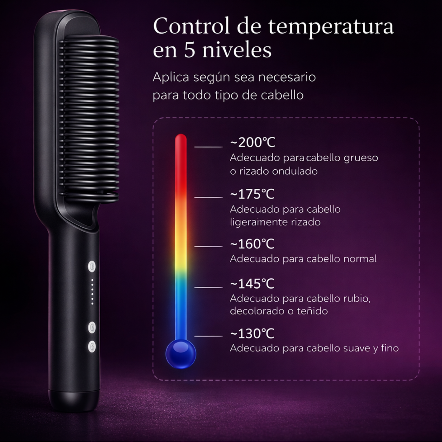 Plancha y Cepillo 2 en 1: Alisa y Da Brillo al Instante